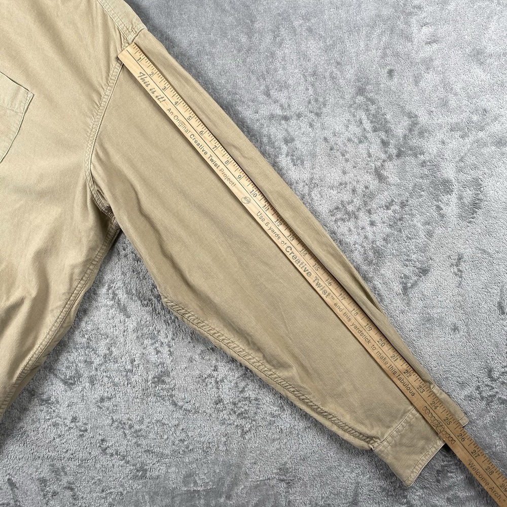 LL Bean Shirt Mens Size XXL Tall Beige Long Sleeve Corduroy Button Down 0YQ71 - Picture 11 of 13